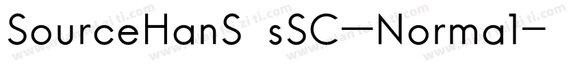 SourceHanS  sSC—Norma1字体转换